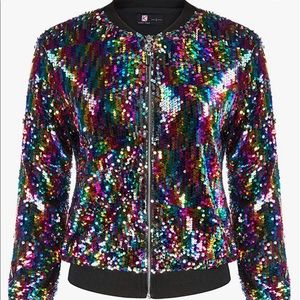 🌟NWT Women’s Rainbow Sequin Jacket